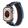 Watch Ultra 49mm Hasır Kordon NVTH KRD-106 Strap Kayış-Gri-Mavi