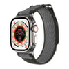 Watch Ultra 49mm Hasır Kordon NVTH KRD-106 Strap Kayış-Gri-Mavi