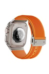 Watch Ultra 49mm NVTH KRD-113 Spor Görünümlü Silikon Kordon-Turuncu