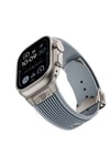 Watch Ultra 49mm NVTH KRD-113 Spor Görünümlü Silikon Kordon-Siyah
