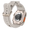 Watch Ultra 49mm NVTH KRD-117 Hava Alabilen Delikli Metal Süslemeli Desenli Silikon Kordon-Tit