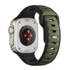 Watch Ultra 49mm NVTH KRD-135 Silikon Kordon Strap Kayış - Koyu Yeşil-Siyah