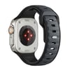 Watch Ultra 49mm NVTH KRD-135 Silikon Kordon Strap Kayış - Koyu Yeşil-Siyah