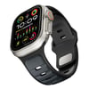 Watch Ultra 49mm NVTH KRD-135 Silikon Kordon Strap Kayış - Koyu Yeşil-Siyah