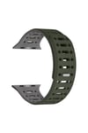 Watch Ultra 49mm Uyumlu NVTH KRD-124 Silikon Kordon Strap Kayış-Koyu Yeşil-Gri