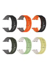 Watch Ultra 49mm Uyumlu NVTH KRD-124 Silikon Kordon Strap Kayış-Koyu Yeşil-Gri