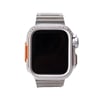 Watch Ultra 49mm Uyumlu NVTH KRD-126 Sert Kasa Koruyuculu Metal Kordon-Gold