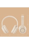 Zore DR-58 Ayarlanabilir ve Katlanabilir Kulak Üstü Bluetooth Kulaklık - Krem