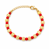 Ruby Coin Bracelet