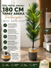 🌴 Premium Yapay Areka Palmiyesi 180 CM – Özel Metal Saksılı Dekoratif Salon Ağacı