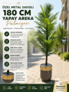 🌴 Premium Yapay Areka Palmiyesi 180 CM – Özel Metal Saksılı Dekoratif Salon Ağacı