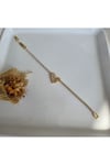 1. Sınıf Xuping Tamamı Zirkon Taşlı Kalp Detatylı Şık Gold Kadın Bileklik