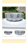 2 Adet Roma Dizayn Gri Beton Aranjman ve Bonsai Saksısı Çiçe Ağız Çap 20-30 cm çap