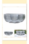 2 Adet Roma Dizayn Gri Beton Aranjman ve Bonsai Saksısı Çiçe Ağız Çap 20-30 cm çap
