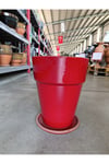 20-25 Litre Tabaklı Dekoratif Toprak Saksı