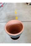 20-25 Litre Tabaklı Uzun Dekoratif Toprak Saksı