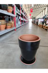 20-25 Litre Tabaklı Uzun Dekoratif Toprak Saksı