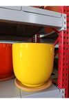 25-30 Litre Tabaklı Sarı Dekoratif Toprak Saksı