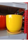 25-30 Litre Tabaklı Sarı Dekoratif Toprak Saksı