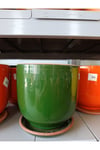 25-30 Litre Tabaklı Yeşil Dekoratif Saksı