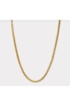316L 1.Sınıf Çelik Vip Serisi İç İçe Geçirmeli Gold Unisex Kadın/Erkek Kolye 81 cm