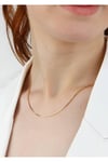 316L 1.Sınıf Çelik İnce, Yassı, Yılan Model İtalyan Zincir Unisex Kadın/Erkek Kolye 49 cm