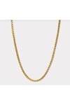 316L 1.Sınıf Çelik Vip Serisi İç İçe Geçirmeli Gold Unisex Kadın/Erkek Kolye 81 cm