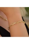 316L 1.Sınıf Ataç Model Gold Kadın/Erkek Unisex Zincir Bileklik