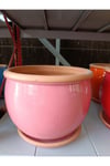 40-50 Litre Bombeli Dekoratif Toprak Saksı