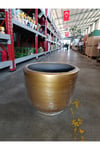 60 Litre Hafif Beton Gold Dekoratif Taş Saksı