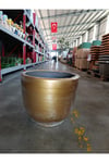 60 Litre Hafif Beton Gold Dekoratif Taş Saksı
