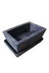 Beton Bonsai Saksısı su delikli ve tabaklı 10-15 cm