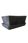 Beton Bonsai Saksısı su delikli ve tabaklı 10-15 cm