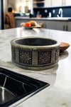 Çiçek Desenli Beton Bonsai ve aranjman Saksısı -+30 cksaaltcöes