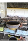 Çift taban Gold gri beton saksı