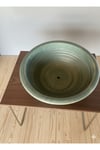 Collection Dev Aranjman Ve Çiçek Saksısı Metalik Yeşil Su Tahliyeli ve Tabaklı Çiçeksiz 50*15
