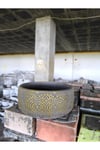 Dantel Desen Gold Gri Beton Saksı