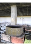 Dantel Desen Gold Gri Beton Saksı