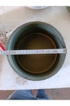 Doğal Kum Dokulu Mat Bej Geniş Saksı 21*10 cm