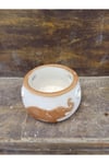 Fil desenli taş çiçek ve bitki saksısı 12x12 cm