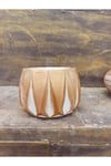 Geometrik çiçek ve orkide taş saksı 12cm çap 10 cm yükselik