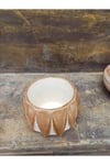 Geometrik çiçek ve orkide taş saksı 12cm çap 10 cm yükselik