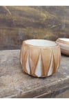 Geometrik çiçek ve orkide taş saksı 12cm çap 10 cm yükselik