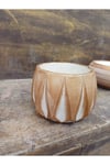 Geometrik çiçek ve orkide taş saksı 12cm çap 10 cm yükselik