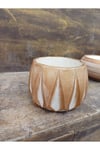 Geometrik çiçek ve orkide taş saksı 12cm çap 10 cm yükselik