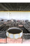 Geometrik dizayn Gold gri beton saksı