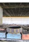 Geometrik dizayn Gold koyu gri beton saksı