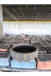 Geometrik dizayn Gold koyu gri beton saksı