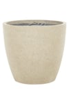 Hafif Beton Saksı Papatya Krem (l) 27x27