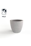 Hafif Beton Saksı (TERRAZO) Indra (L) 44x42 Gri